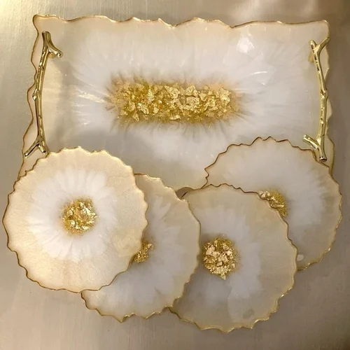 Resin Tray Coaster Set